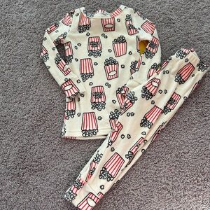 NWT Popcorn Themed Cream & Red PJ Set

Size 2T